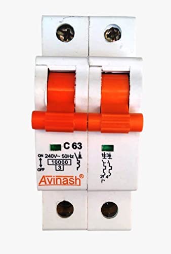 Avinash MCB C63 Ampere Dual Pole Sat Of -1 (White)