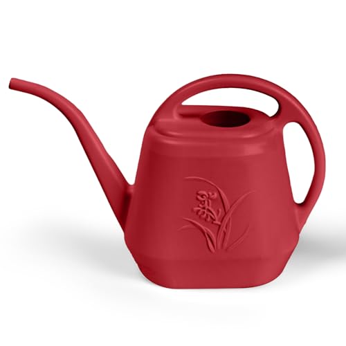 Image of Plastic Watering Can - for Indoor and Outdoor Plant - 1 /2 Gallon - Wine Red