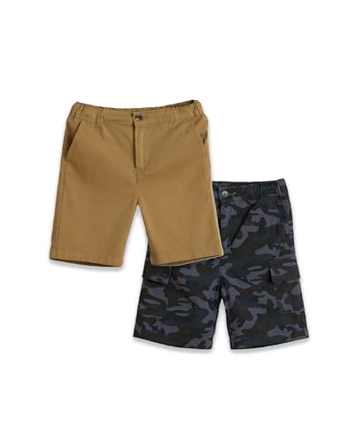 Image of Amazon Brand - Symbol Boy's Cotton Chino /Cargo Shorts | Elasticated Waistband | Age 6-14 Years