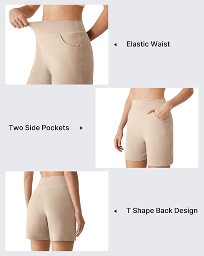 Image of G4Free EverGoing Women's Casual Shorts High Waisted 4'' / 5'' Comfy Shorts with Pockets for Yoga Workout Lounge