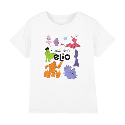 T-shirt Elio Disney Space Aliens blanc anti-irritation pour garçon 5-6 ans