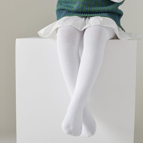 Image of Epeius Baby Girls Tights 3 Pairs Pack Seamless Non Slip /Skid Grip Cotton Leggings