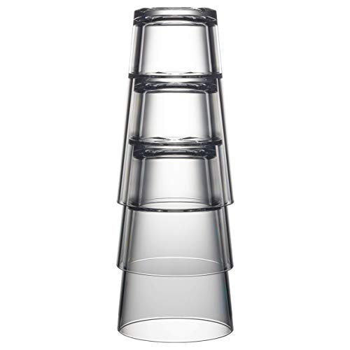 Drinique CAL-PT-CLR-4 Caliber Pint Unbreakable Tritan Beer Glasses, 16 oz. (Set of 4), Clear