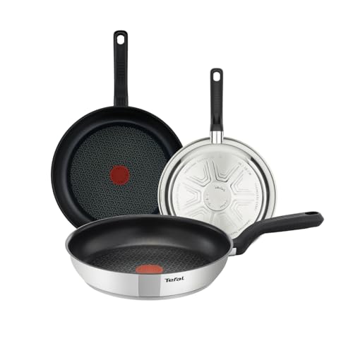 Tefal Comfort Max - Juego de 3 Sartenes de 20/24/28 cm, Apto inducción, antiadherente,...