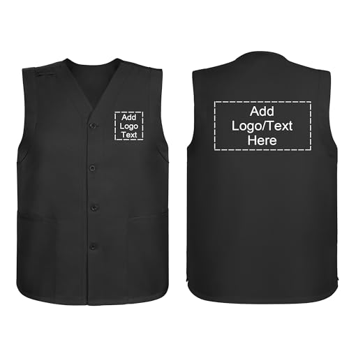 TopTie Custom Unisex Essential Work Vest Personalized Volunteer Vest Embroidered Printed Your Logo2
