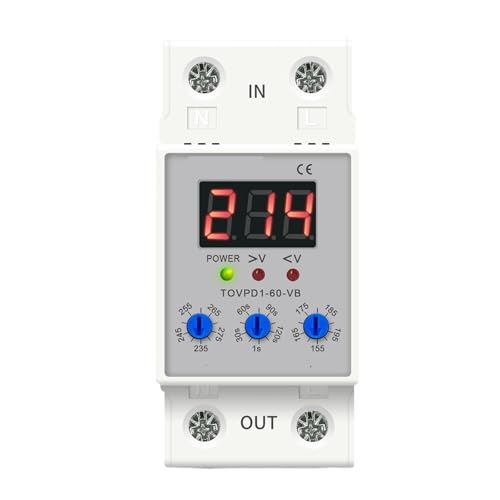 Relais de protection 230V 40A sur rail DIN contre surtension