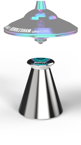 Plexity Labs UFO Tops - Light Ray Base Metal Dock and Display Compatible with All UFO Tops Models (Polished Stainless Steel)
