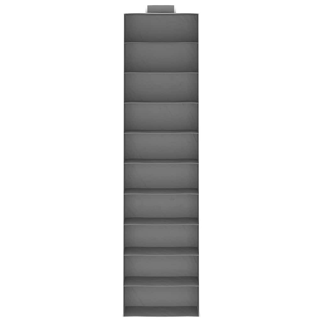 Organizador colgante para armarios 2 unidades con 10 compartimentos, plegable, ahorra espacio, 30 x 15 x 120 cm, estable para estante de ropa, armario, dormitorio, pasillo, almacenamiento