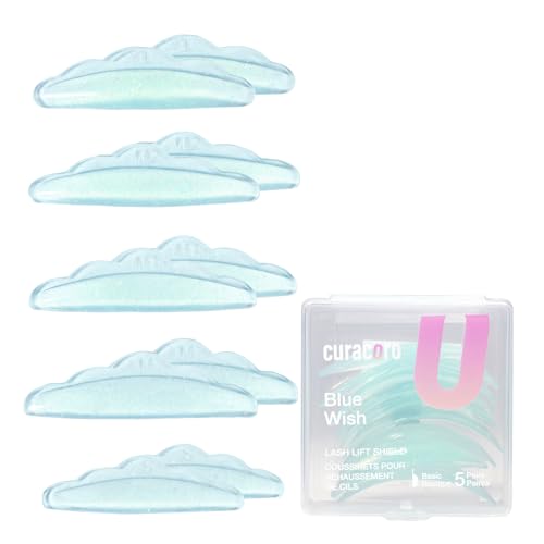 Curacoro Lash Lift Shields, 10 Pcs/5 Sizes Reusable Silicone Rods