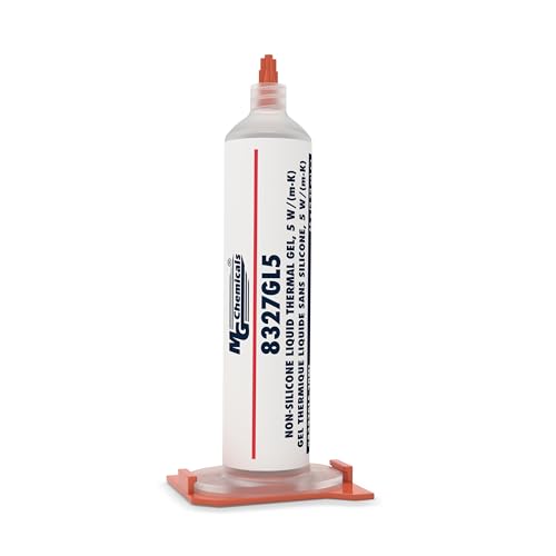 MG Chemicals 8327GL5-30ML Non-Silicone Liquid Thermal Gel 5 W/(m·K), 66g, 1-Part Cartridge