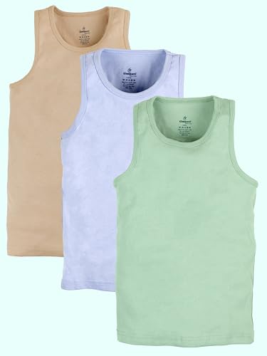 Image of KiddoPanti Boys 100% Cotton Rib Vest Pack of 3