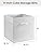 StorageWorks White Storage Cubes, 11-inch Leather Bins with Handle, Cube Organizer Baskets for Shelves and Closet, Collapsible Storage Bins, 4-Pack