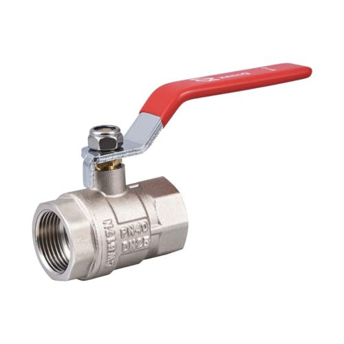 Zencq Valvola a Sfera 1 Pollici Ff Maniglia a Leva - PN40 Bar Rubinetto a Sfera Ottone Con Leva Per Uso Industriale, Commerciale, Domestico, Barili Di Acqua Piovana Con Filettatura Interna (1 '')