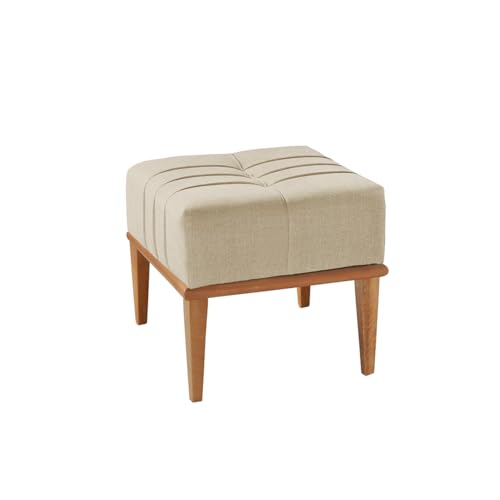 Puff Linus Linho (Bege Medio)