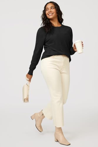 Image of Arach&Cloz Women's Soft Knit Sweater Fall Dressy Casual Pullover Tops