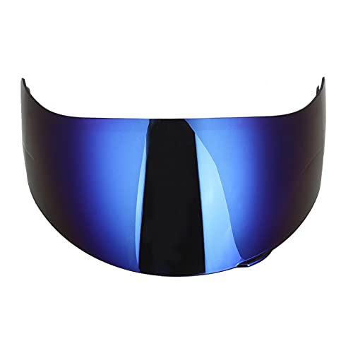 Tomanbery Visor de Lente de Cara Completa Visor de Motocicleta Visor de Lente Escudo Cómodo Reconocible Práctico para un Viaje cómodo para Ocultar los Viejos rasguños(Blue) Cover
