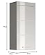 trendteam smart living - Amanda - Hängeschrank - Weiß/Weiß Hochglanz - 1 Einlegeboden - (BxHxT) 37 x 77 x 23 cm - Kratzfest