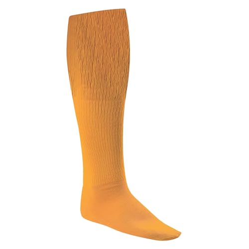 Champion Sports Rhino® All Sport Socks - Machine Washable Sport Sock - for Baseball, Football, Soccer - Cushioned Tube Sock - Stay-in-Place Fit - Size: X-Large (13-15) - Gold