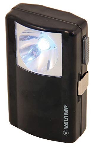 VeLamp ID72LED Lampe de Poche LED Métallique, 4, 5V, Noire