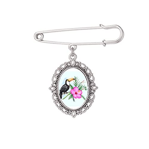 Broche oiseau tropical pour châle et robe lors de vos soirées d'été