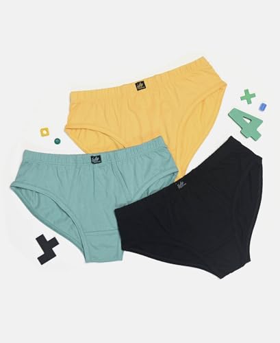 Image of Jockey 3035 Boys Super Combed Cotton Solid Brief with Ultrasoft Waistband (Pack of 3, Colors & Prints May Vary)