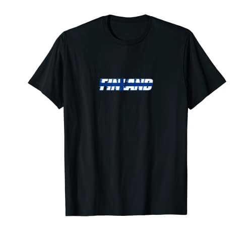 Flag Finland T-Shirt, Black
