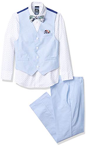 Nautica - Conjunto de 4 Piezas con Camisa de Vestir, Pajarita, Chaleco y  Pantalones para niño, Azul - Mejores artículos y Ofertas