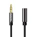 DigitalLife Stereo Audio AUX Cable - 3.5mm Mini-Jack (3 Position) Braided Stereo Audio Cable - Listen Music On Your Car or Home Stereo (3-Meter,Male-Female,Black)