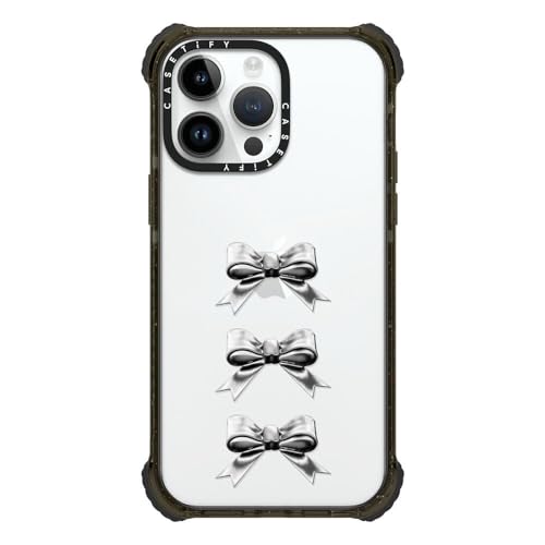 CASETiFY Eg CpNg iPhone 14 Pro Max [X / 2.5m̗NA (MILKi4{) / CX[d] - Chrome Bows - ubN