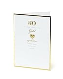 tarjetas de felicitaciones de aniversario de bodas cristianas El oro simboliza 50 años de matrimonio, ¿qué mejor manera de celebrar el aniversario del hito que con esta tarjeta especial, completo con un corazón de oro?
