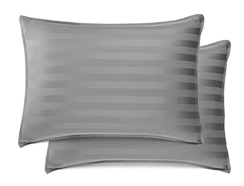 Image of Pure Bamboo Full Sheets, Genuine 100% Organic Viscose Derived from Bamboo Bed Sheet Set, Luxuriously Soft & Cooling, Double Stitching, 2 Year Quality Promise (Full, Jacquard Stone)