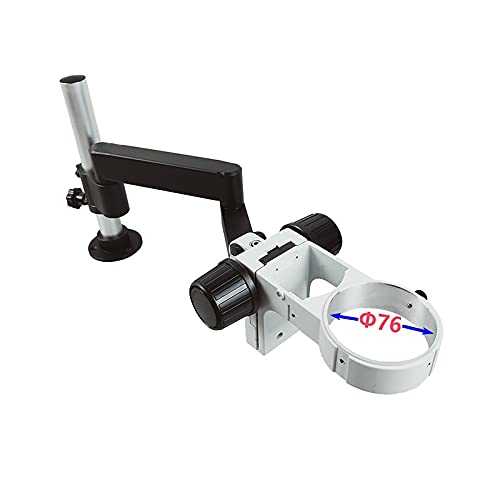Microscope Rotatable for Binocular Trinocular Stereo Zoom Microscope Focus Microscopio Camera(76mm White)