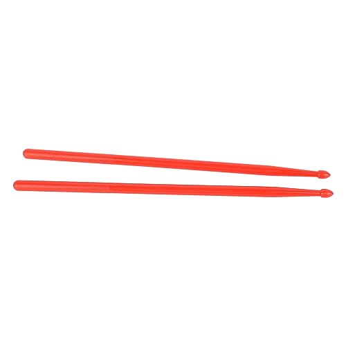 Juego de baquetas para batería, con punta de nailon, tacto cómodo, 2 piezas, para práctica de instrumentos de percusión (rojo), accesorios para percusión miniatura 4