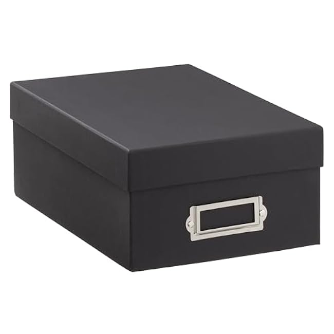 Simply Tidy Photo Storage Box Store and Protect Pictures, Documents, and Prints - Black, Bulk 12 Pack