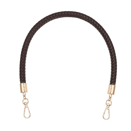 Sangles de sac à main tressées avec boucle dorée en cuir synthétique de qualité