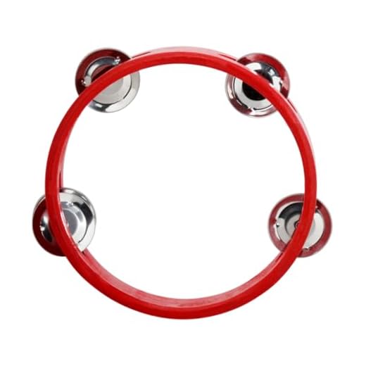 UPKOCH Pandereta de Madera Duradera con Jingles para Instrumento de Percusión de Simple de Mano Ligero y Ergonómico para Música y Baile