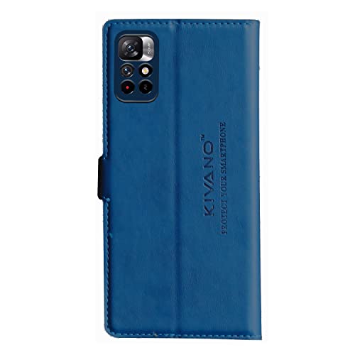 Image of KIVANO Compatible with Xiaomi Redmi Note 11T / Xiaomi Poco M4 Pro 5G Flip Cover | Leather Finish | Inside Pockets & Inbuilt Stand | Shockproof Wallet Style Magnetic Closure Back Cover Case