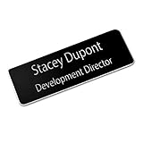 Plastic Business Name Tag/ID Badge Custom Engraved, Magnet, or Pin - Size Choices - Set of 5