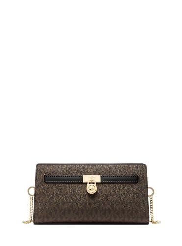 Michael Kors Hamiton Extra Small Convertible Crossbody Bag, Gold-tone Hardware/Mk Signature Coated Twill/Brown