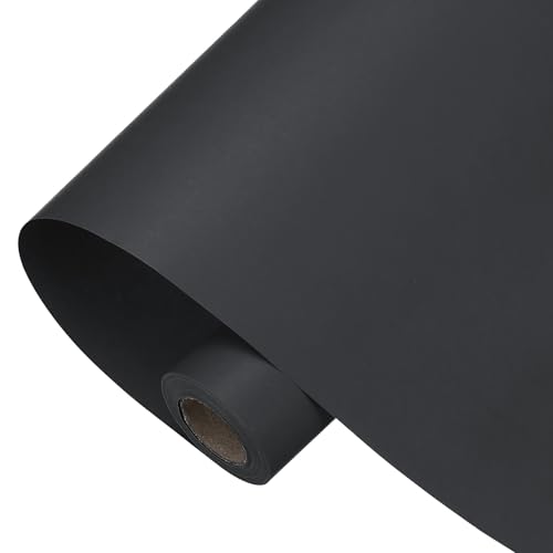 MECCANIXITY Easel Paper Roll, 17 Inch x 33 ft Black Wrapping Paper Roll, Color Craft Paper Roll for Paper Art Supplies, DIY Crafting, Drawing, Painting