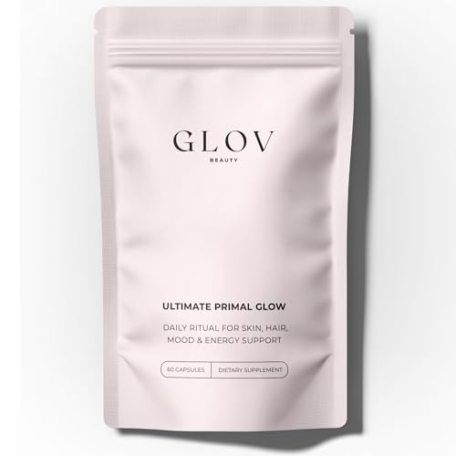 Glov Beauty Ultimate Primal Glow - Grass Fed Beef Organ Supplement for Women Pasture Raised Liver Heart Kidney & Reproductive Beef Organs for Beauty Energy & Vitality Support 1Month Supply 60Caps