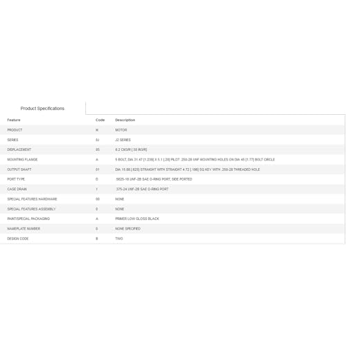 shsiyayh 129-0017-002 1290017002 129-0017 1290017 Hydraulic Motor 8.2 CM3/R [.50 IN3/R] for Char-Lynn J2 Series