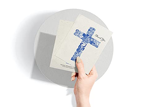 Image of Twigs Paper Christian Cross Thank You Cards, 12 Blank Note Cards