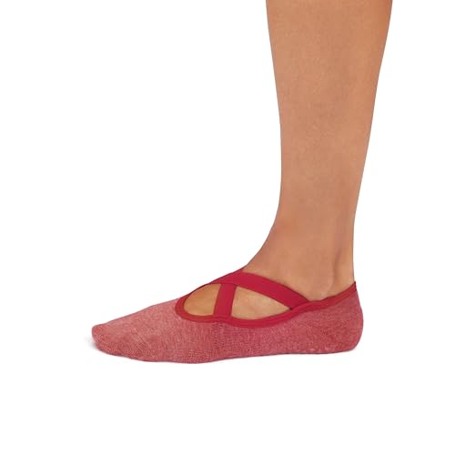 Image of TAVI Chloe Pilates Socks with Grips for Women | Non-Slip Grip Socks for Women, Patented Grip Sole Design, Soft Organic Cotton, Arch Support, Use for Yoga, Barre, Lagree