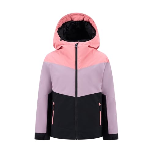 Roxy Girls' Heavyweight Ski Snow Hooded Jacket, Insulated & Waterproof, Black Haven