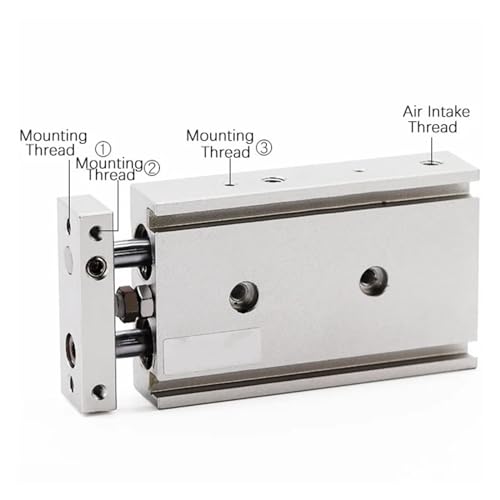Cilindro neumático TR6 de doble acción y funcionamiento preciso con carrera magnética de 10-50mm 5