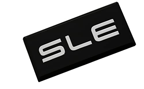 Image of SSDD 2 Pack SLE Side Cab Emblems 3D NamePlate Badge Logo Replacement for GMC Suburban Sierra Yukon Savanna (Chrome /Black),CH-SLE