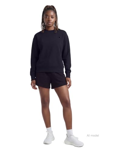 Champion Women's 4" Lounge Shorts, Standard Fit, Lightweight, Available in Regular and Plus, Black, Small - image 6