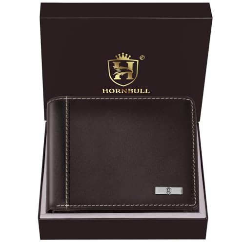 Image of HORNBULL Cherry Leather Wallet for Men | Genuine Leather Wallet with RFID Blocking | Purse for Men (Choco Brown)
