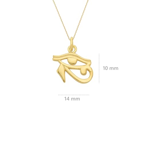 MIONZA 14K Gold Vermeil Eye of Ra Necklace, Horus Eye Pendant, Spiritual Necklace for Women, Eye of Horus Jewelry, Gift for Her3